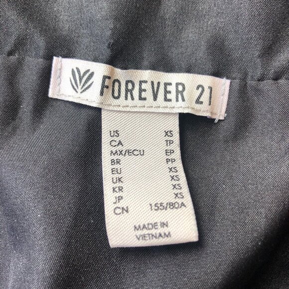 Forever 21 Black Satin Oversized Pullover Hoodie Bomber Size XS - Picture 4 of 9